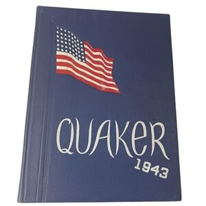 Salem High School Quaker 1943 Yearbook Volume XX Salem Ohio WWII Era Hardcover